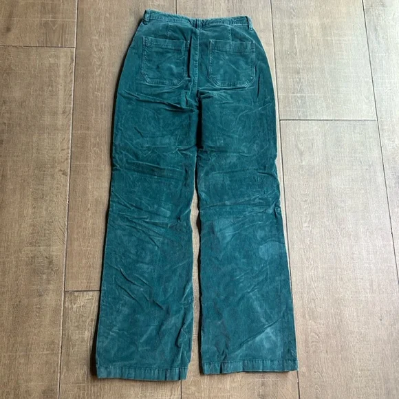Faherty Teal Corduroy Women’s Cord Pants - Picture 2 of 3